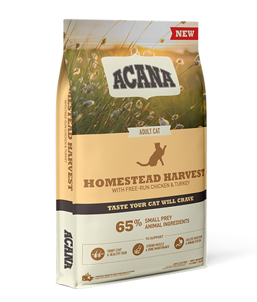 Acana Homestead Harvest Free-Run Chicken & Turkey Adult Dry Cat Food - 4.5kg